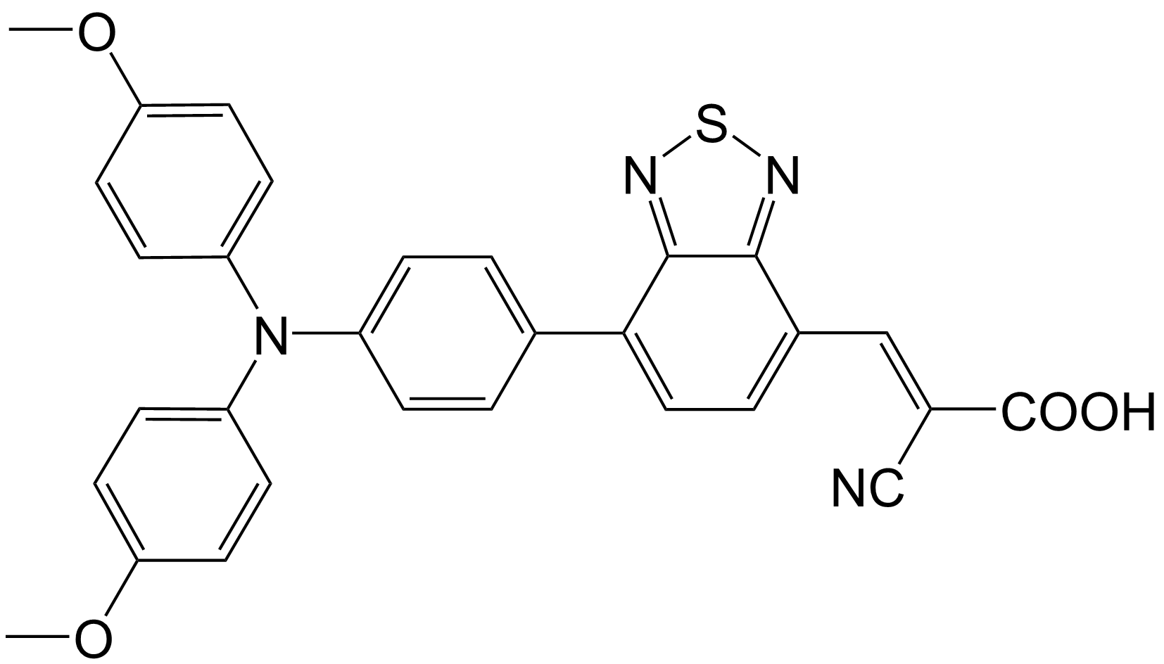 2-Propenoic acid, 3-[7-[4-[bis(4-methoxyphenyl)amino]phenyl]-2,1,3-benzothiadiazol-4-yl]-2-cyano/2459726-14-6